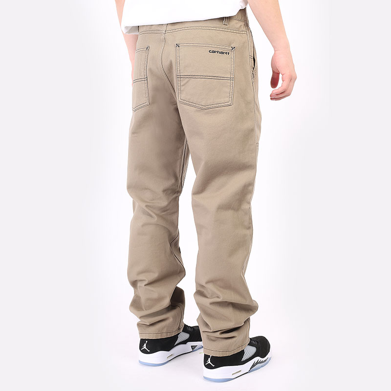 мужские бежевые брюки Carhartt WIP Double Front Pants I029770-tanami - цена, описание, фото 6